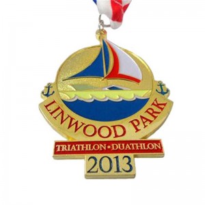 Niestandardowy projekt własnego sportu medal wycięcie złotych medali pływających do tańca Medal tańca