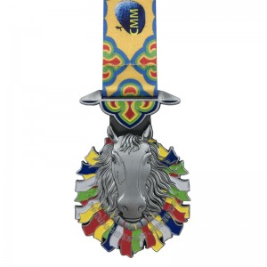 Specjalny design zabytkowe srebrne medale 4D i medale pamiątkowe wstążki