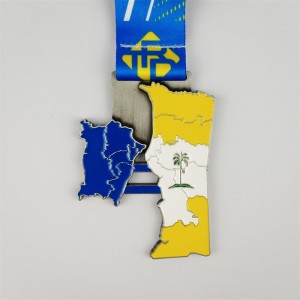 Medaliony tani medal 3D złota srebrna miedź plastowana medal National City Map Medal