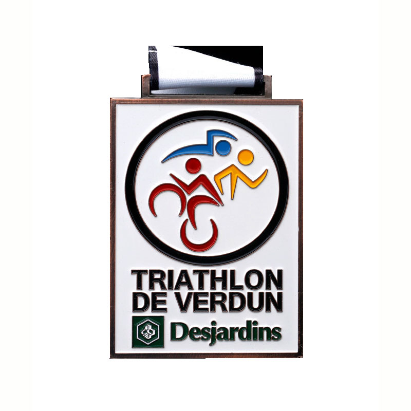 Niestandardowy logo metalowy metal sportowy dla hurtowni Medal Triathlon